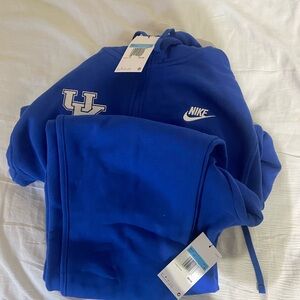 Nike Royal Blue Hoodie with UK Emblem